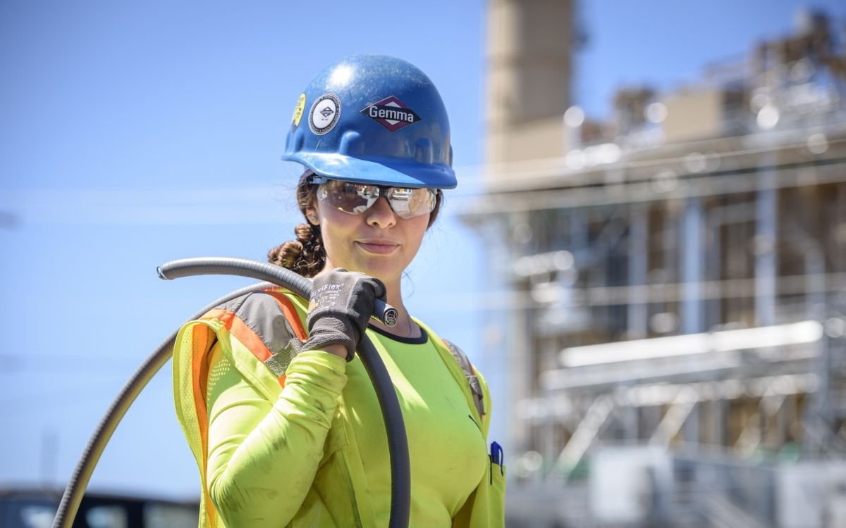 female Gemma employee in the field