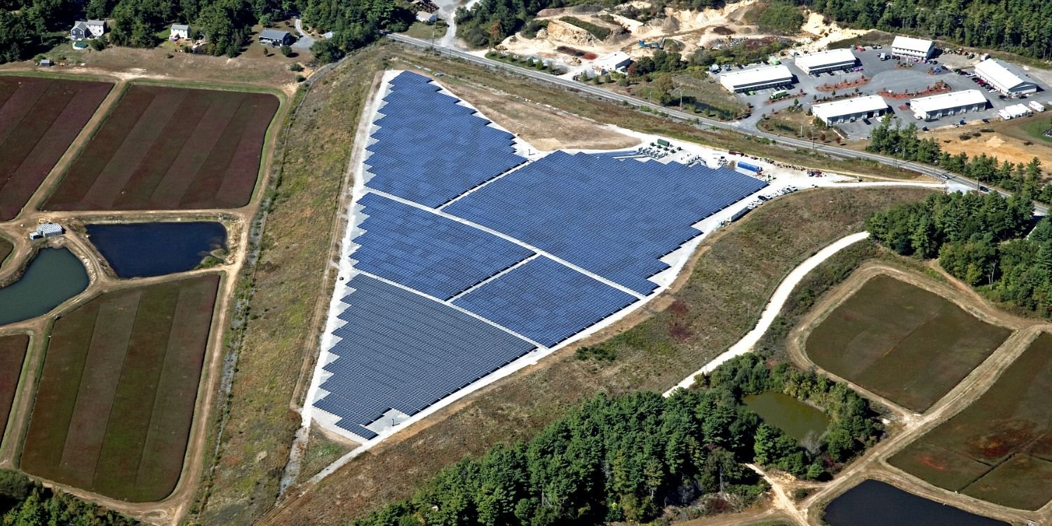 solar panels aerial