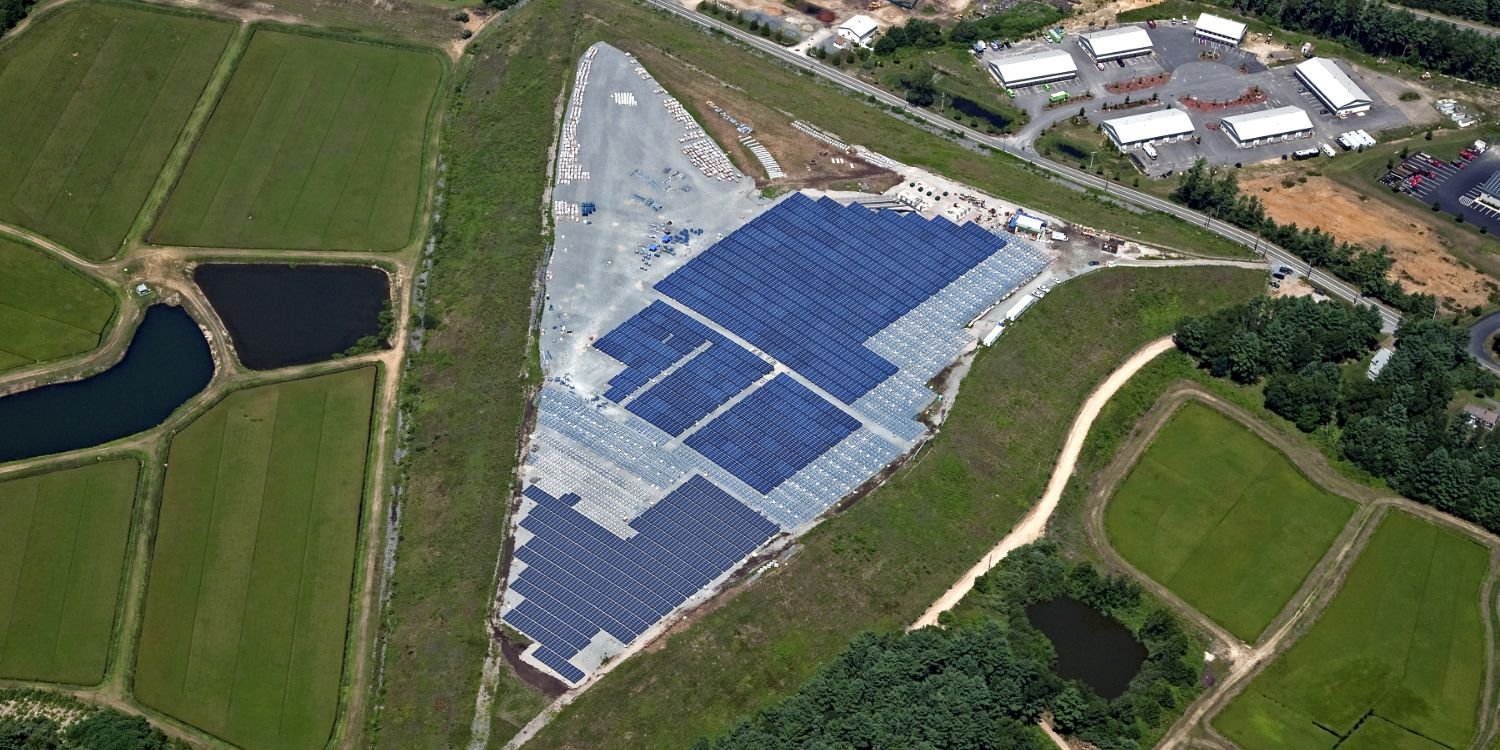 solar panels aerial