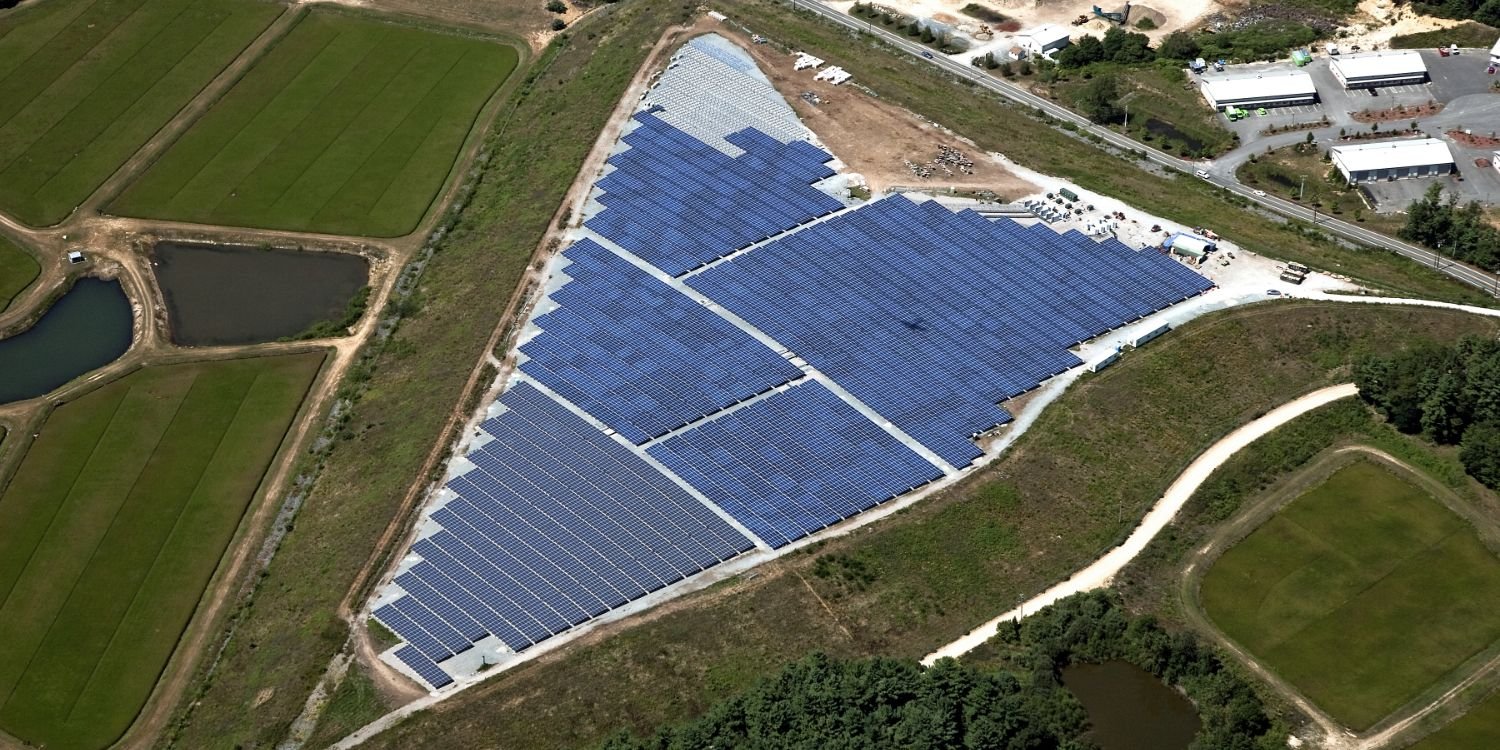 solar panels aerial